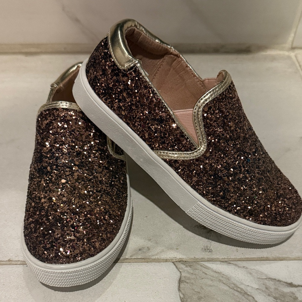 Kenneth Cole New York Glittery Brown Kids Sneakers